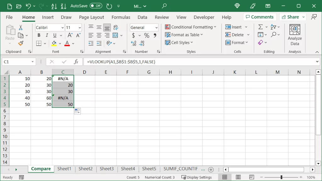 làm thế nào để so sánh-hai-columns-in-microsoft-excel-16-nén - Bộ phận trợ giúp Geek Cách so sánh hai cột trong Microsoft Excel hình 16