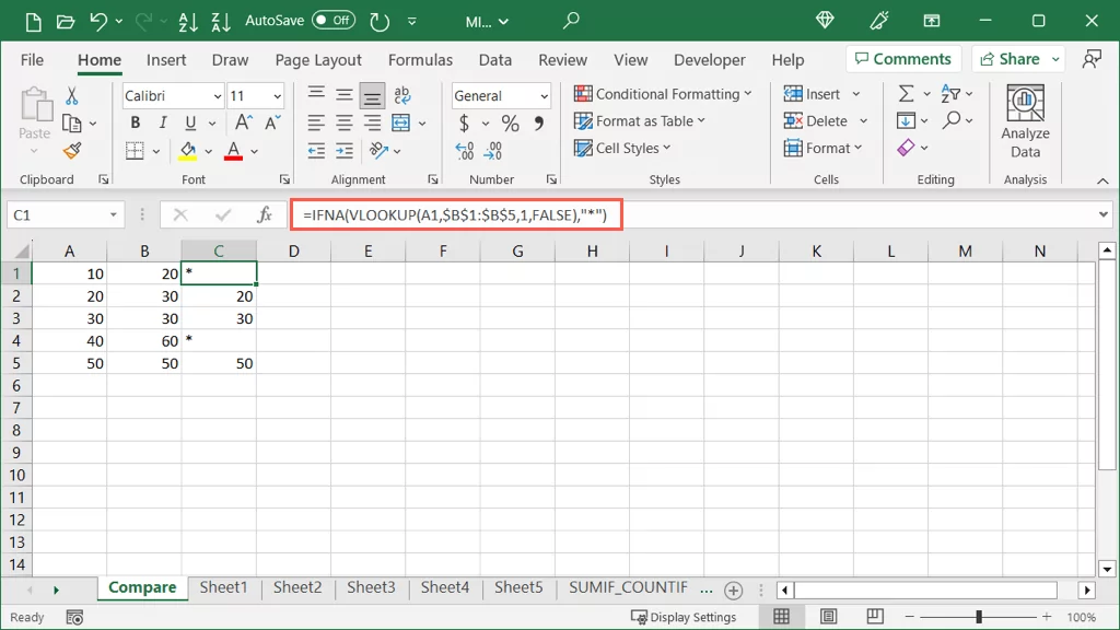 làm thế nào để so sánh-hai-columns-in-microsoft-excel-18-nén - Bộ phận trợ giúp Geek Cách so sánh hai cột trong Microsoft Excel hình 18