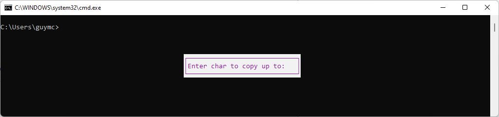 12-f2-enter-char-to-copy-up-to - Help Desk Geek 36 Phím tắt nhắc lệnh Windows tốt nhất hình 12