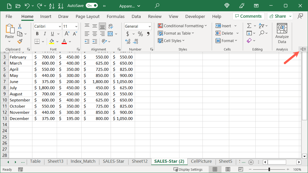 cách dừng-microsoft-excel-thanh công cụ-từ-biến-5-nén - Help Desk Geek Cách ngăn thanh công cụ Microsoft Excel biến mất hình 5
