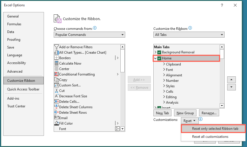 cách dừng-microsoft-excel-thanh công cụ-từ-biến-11-nén - Help Desk Geek Cách ngăn thanh công cụ Microsoft Excel biến mất hình 11