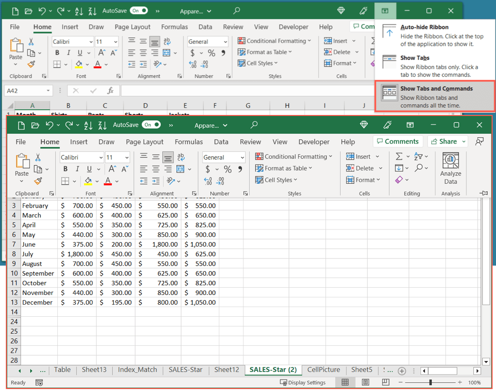 cách dừng-microsoft-excel-thanh công cụ-từ-biến-9-nén - Help Desk Geek Cách ngăn thanh công cụ Microsoft Excel biến mất hình 9