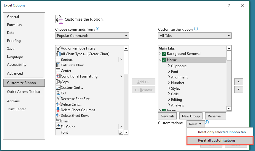 cách dừng-microsoft-excel-thanh công cụ-từ-biến-12-nén - Help Desk Geek Cách ngăn thanh công cụ Microsoft Excel biến mất hình 12