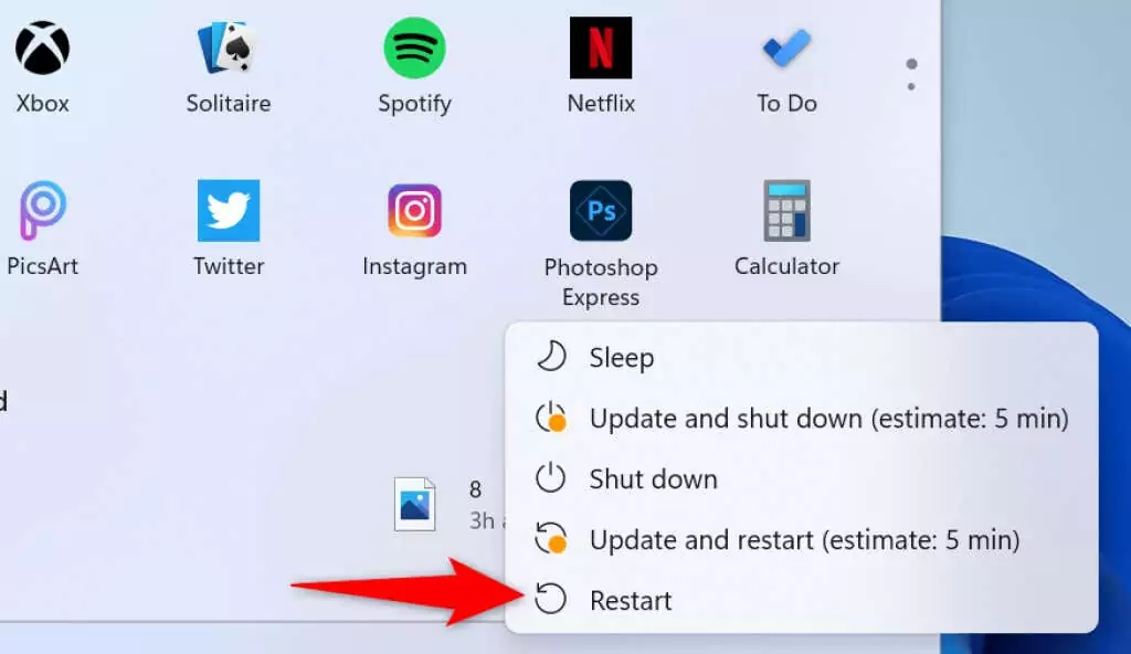 4-khởi động lại-windows-11 - Help Desk Geek Cách khắc phục Windows 11 File Explorer Hình ảnh phản hồi chậm hoặc không phản hồi 4