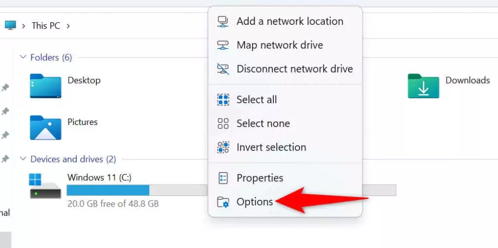 5-windows-11-file-explorer-options - Bộ phận trợ giúp Geek Cách khắc phục Windows 11 File Explorer Hình ảnh phản hồi chậm hoặc không phản hồi 5