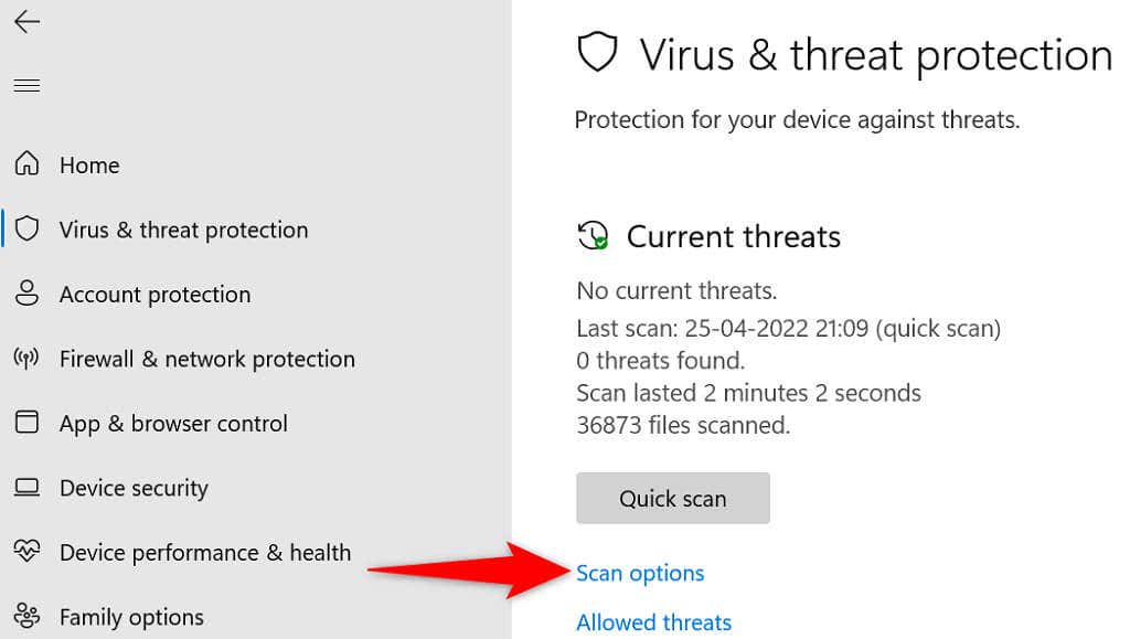 10-windows-security-scan-options - Help Desk Geek Cách khắc phục Windows 11 File Explorer Hình ảnh phản hồi chậm hoặc không phản hồi 10