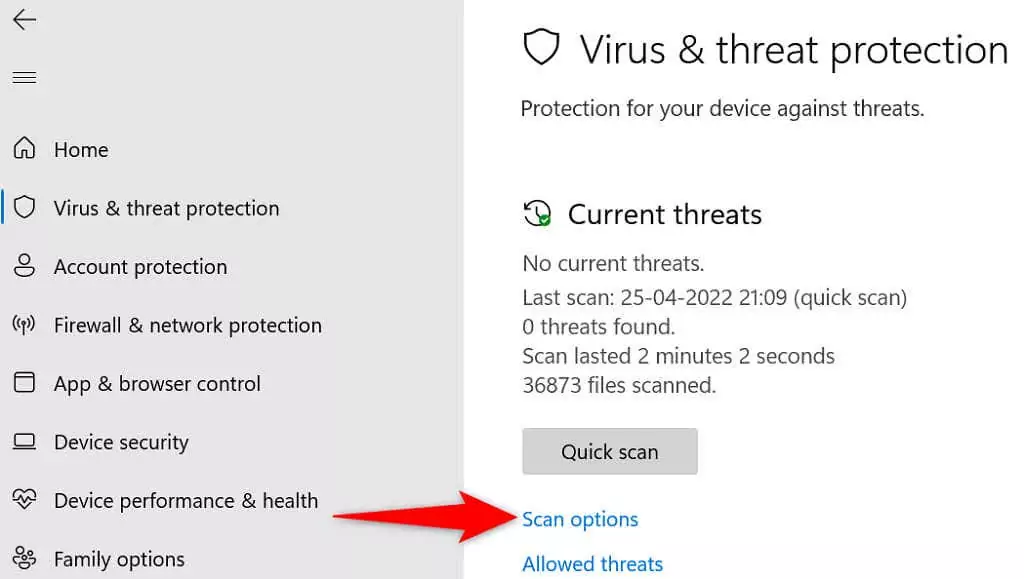 10-windows-security-scan-options - Help Desk Geek Cách khắc phục Windows 11 File Explorer Hình ảnh phản hồi chậm hoặc không phản hồi 10