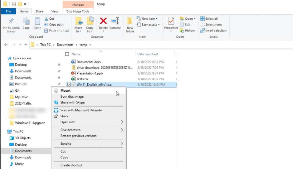 10-mount-iso - Người đam mê bộ phận trợ giúp Sửa lỗi Windows 11 báo “Bộ xử lý của bạn không được hỗ trợ” hình 12