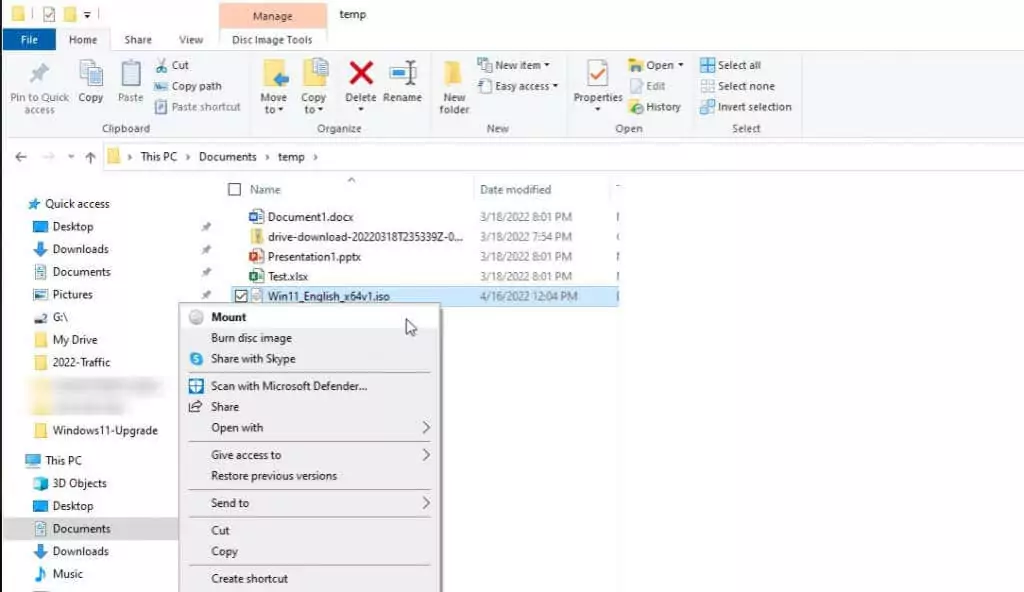 10-mount-iso - Người đam mê bộ phận trợ giúp Sửa lỗi Windows 11 báo “Bộ xử lý của bạn không được hỗ trợ” hình 12