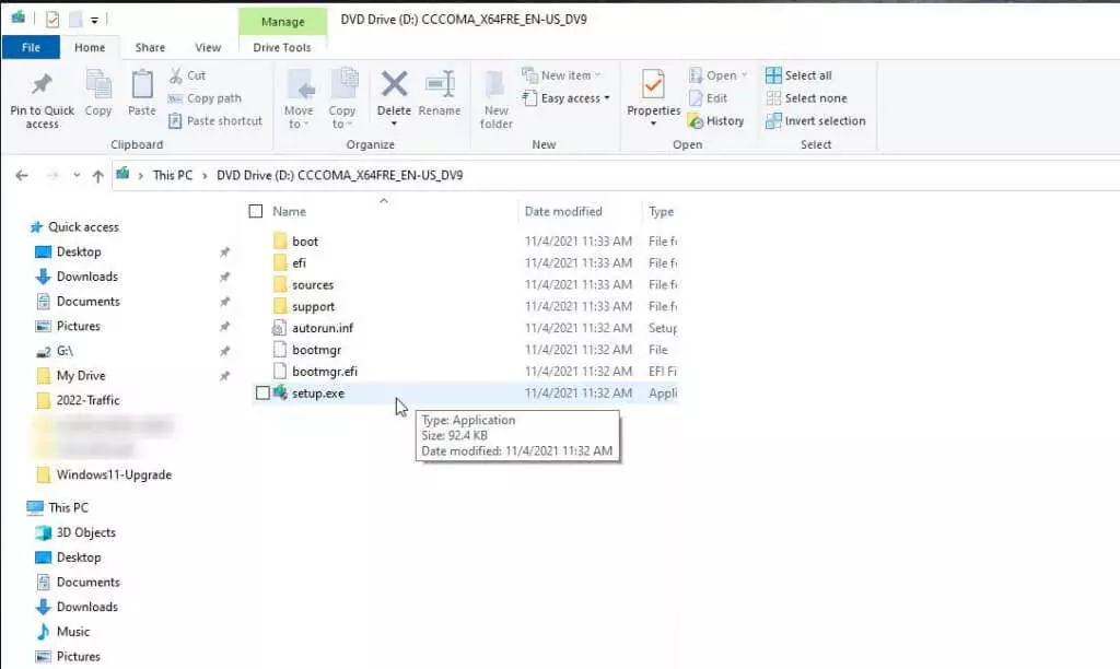 11-run-setup - Help Desk Geek Khắc phục Windows 11 báo “Bộ xử lý của bạn không được hỗ trợ” hình 13
