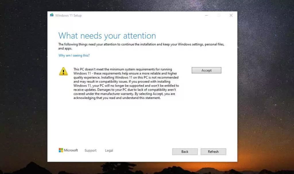 Cảnh báo 15-windows11 - Help Desk Geek Sửa lỗi Windows 11 báo “Bộ xử lý của bạn không được hỗ trợ” hình 17