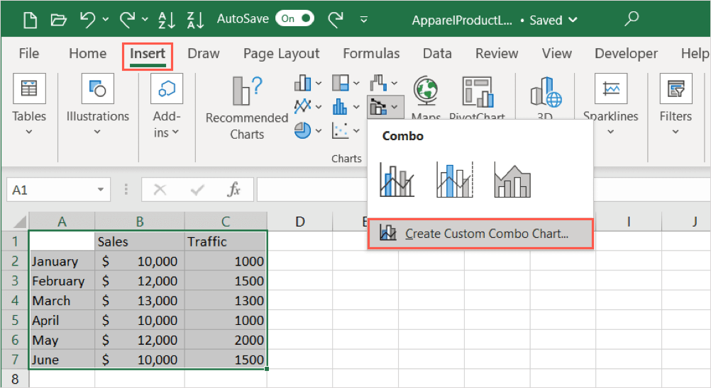 cách tạo-a-combo-chart-in-microsoft-excel-4-nén - Help Desk Geek Cách tạo biểu đồ kết hợp trong Microsoft Excel hình 5