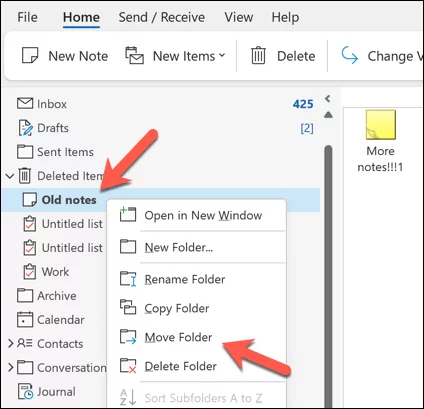 microsoft-outlook-notes-missing-6-fixes-to-try-7-nén - Bộ phận trợ giúp Geek Ghi chú của Microsoft Outlook bị thiếu? 6 Cách khắc phục Hãy thử hình ảnh 7