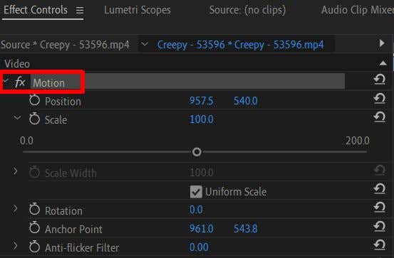 cách tạo hiệu ứng phóng to hoặc thu nhỏ trong adobe-premiere-2 - Mẹo kỹ thuật trực tuyến Cách tạo hiệu ứng phóng to hình ảnh