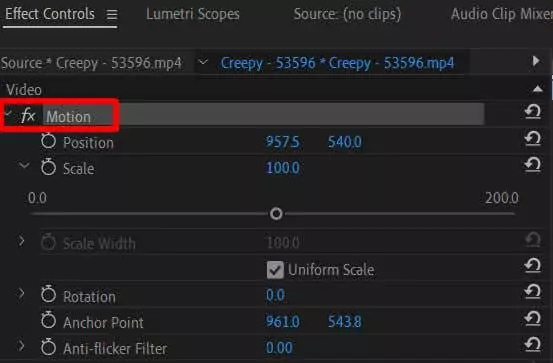 cách tạo hiệu ứng phóng to hoặc thu nhỏ trong adobe-premiere-2 - Mẹo kỹ thuật trực tuyến Cách tạo hiệu ứng phóng to hình ảnh