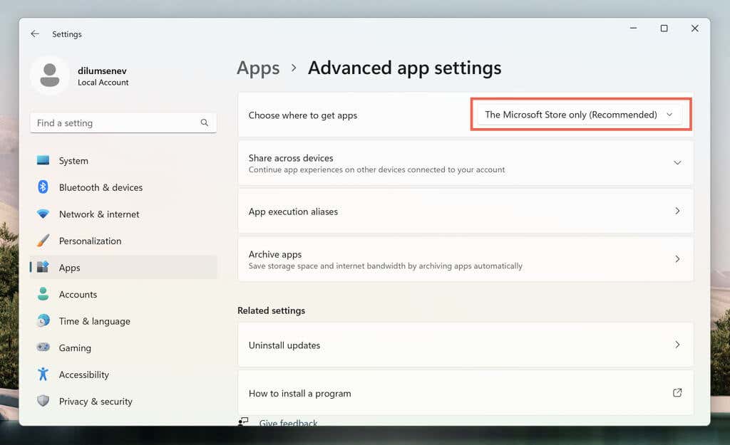 cách tắt-microsoft-verified-app-warning-in-windows-11-4-nén - Help Desk Geek Cách rẽ Off Cảnh báo ứng dụng đã được Microsoft xác minh trong Windows 11 hình ảnh 4