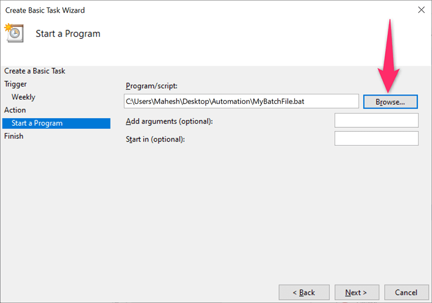 image-253 - Help Desk Geek Cách lên lịch chạy một tập tin hàng loạt trong Windows 11/10 bằng cách sử dụng Trình lập lịch tác vụ hình 8