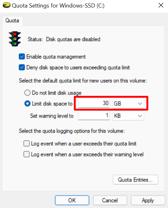 image-44 - Help Desk Geek Cách đặt hạn ngạch đĩa cho người dùng trong Windows 11 image 8