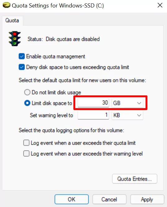 image-44 - Help Desk Geek Cách đặt hạn ngạch đĩa cho người dùng trong Windows 11 image 8