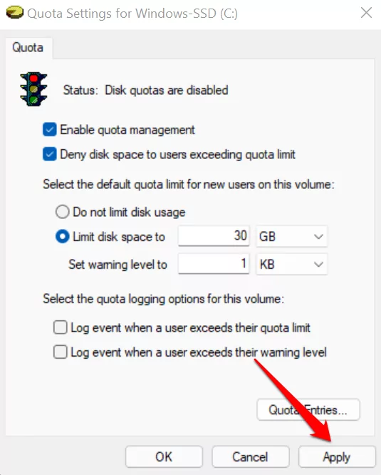 image-45 - Help Desk Geek Cách đặt hạn ngạch đĩa cho người dùng trong Windows 11 ảnh 10