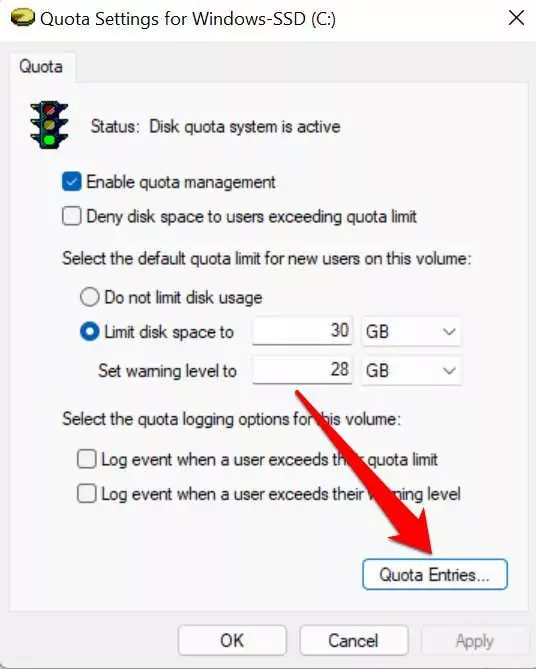 image-8 - Người đam mê bộ phận trợ giúp Cách đặt hạn ngạch đĩa cho người dùng trong Windows 11 hình 13