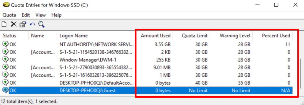 13-view-disk-quota-usage-limit-windows-11 - Help Desk Geek Cách đặt hạn ngạch đĩa cho người dùng trong Windows 11 hình 14