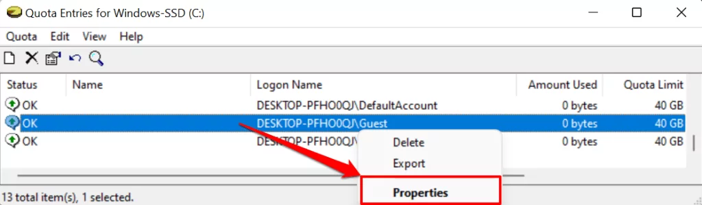 19-thuộc-tài-người-dùng-mở - Help Desk Geek Cách đặt hạn ngạch đĩa cho người dùng trong Windows 11 hình 20
