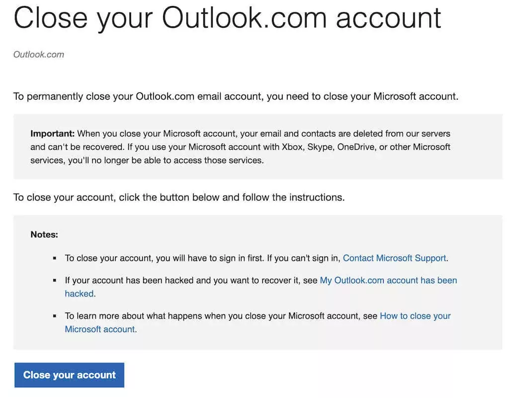 cách đóng hoặc xóa-your-outlook-tài khoản-3-nén - Help Desk Geek Cách đóng hoặc xóa tài khoản Outlook của bạn hình 3