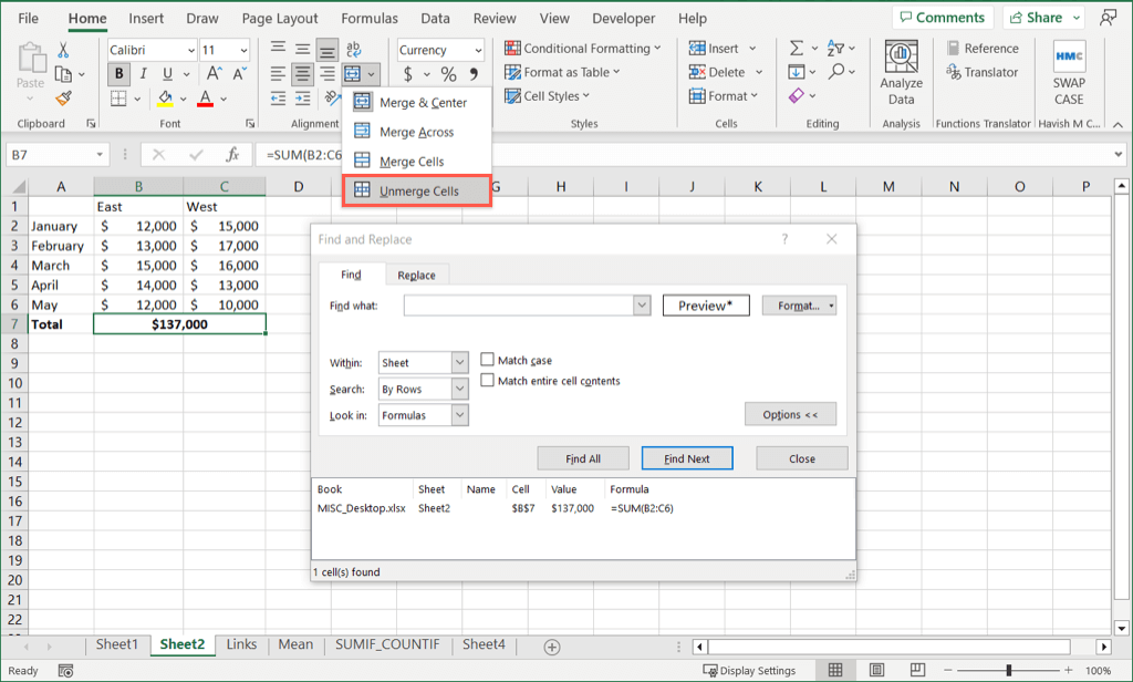 4 cách để hủy hợp nhất các ô trong Microsoft-Excel-10 được nén - Help Desk Geek 4 Cách Unmerge Cells Trong Microsoft Excel Hình 10