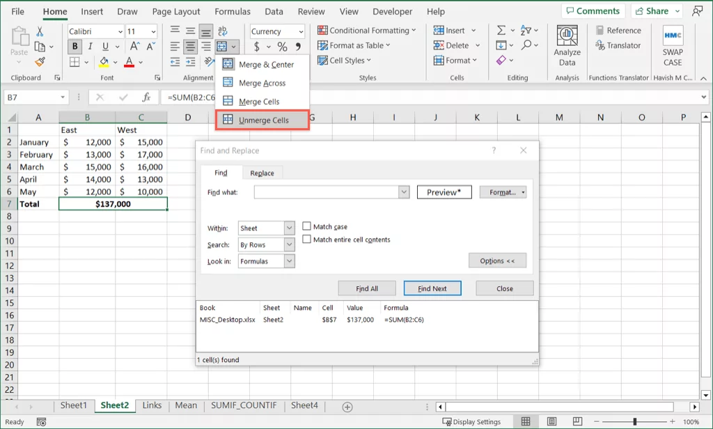4 cách để hủy hợp nhất các ô trong Microsoft-Excel-10 được nén - Help Desk Geek 4 Cách Unmerge Cells Trong Microsoft Excel Hình 10