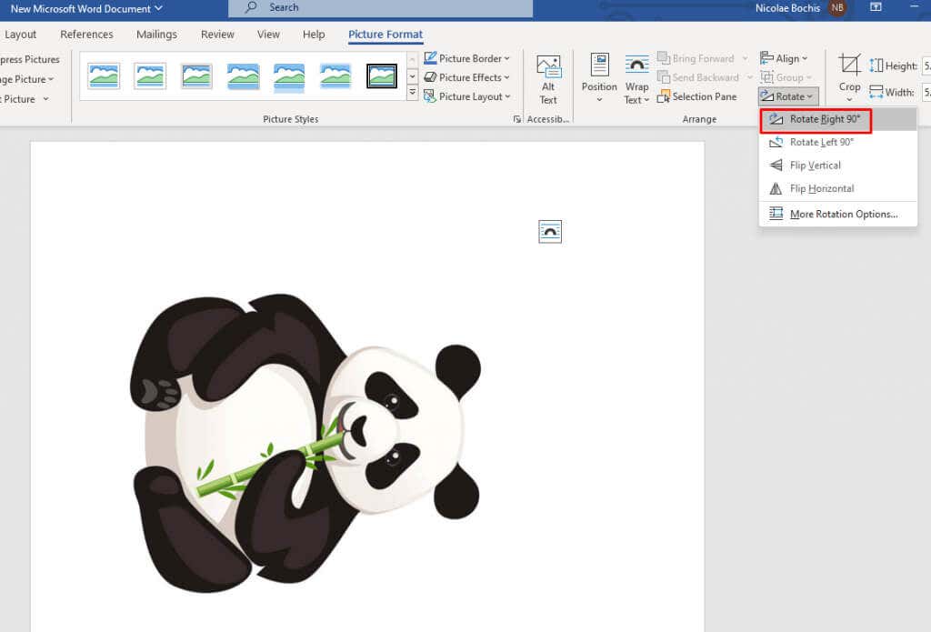 cách xoay hình ảnh trong Microsoft Word-6 được nén - Help Desk Geek Cách xoay ảnh trong Microsoft Word ảnh 6