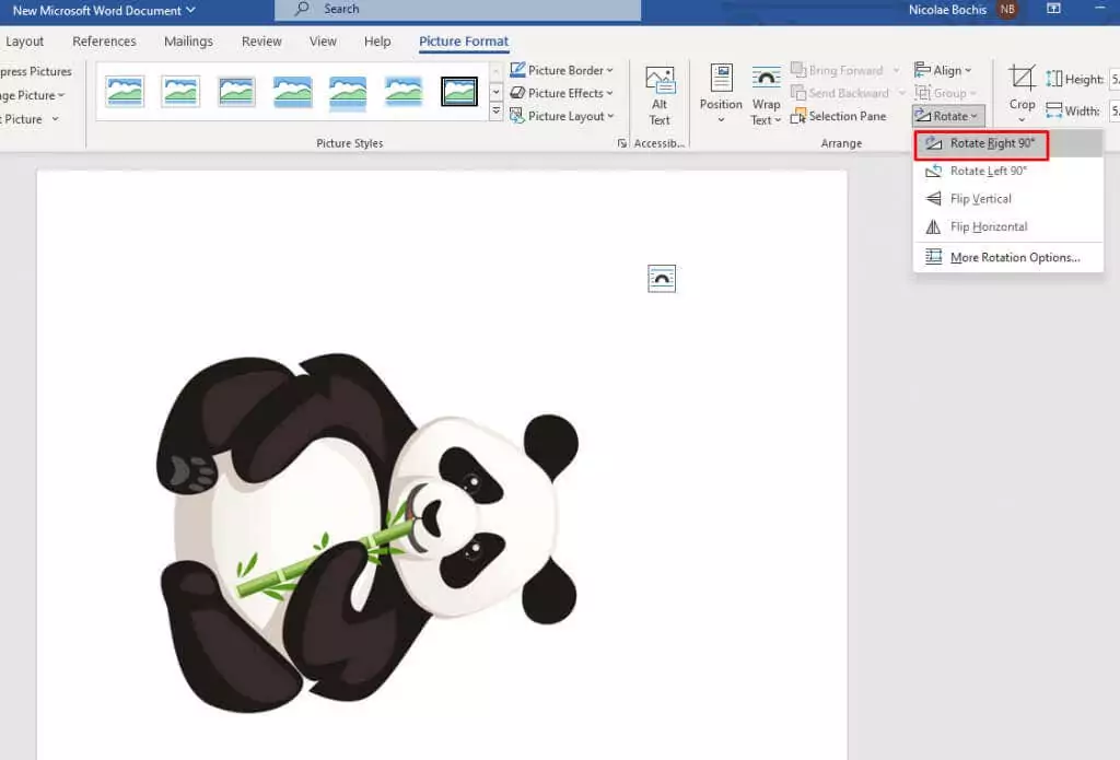 cách xoay hình ảnh trong Microsoft Word-6 được nén - Help Desk Geek Cách xoay ảnh trong Microsoft Word ảnh 6