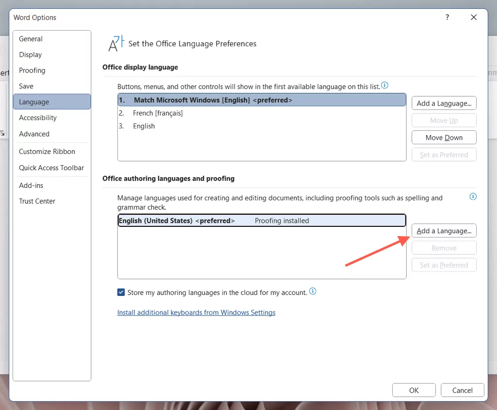 cách thay đổi ngôn ngữ-in-microsoft-word-7-nén - Bộ phận trợ giúp Geek Cách thay đổi ngôn ngữ trong Microsoft Word hình 7