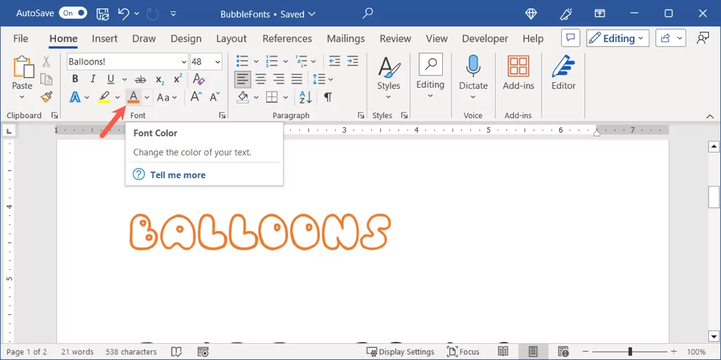 cách tạo bong bóng-chữ-trong-microsoft-word-15-nén - Help Desk Geek Cách tạo chữ bong bóng trong Microsoft Word hình 16
