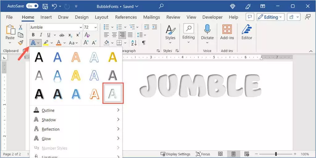 cách tạo bong bóng-chữ-trong-microsoft-word-17-nén - Help Desk Geek Cách tạo chữ bong bóng trong Microsoft Word hình 18