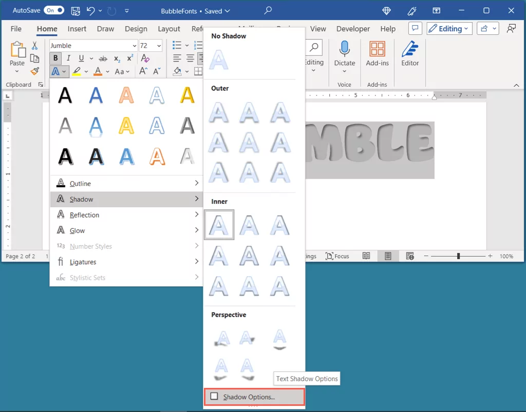 cách tạo bong bóng-chữ-trong-microsoft-word-18-nén - Help Desk Geek Cách tạo chữ bong bóng trong Microsoft Word hình 19