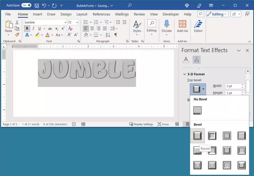 cách tạo bong bóng-chữ-trong-microsoft-word-19-nén - Help Desk Geek Cách tạo chữ bong bóng trong Microsoft Word hình 20