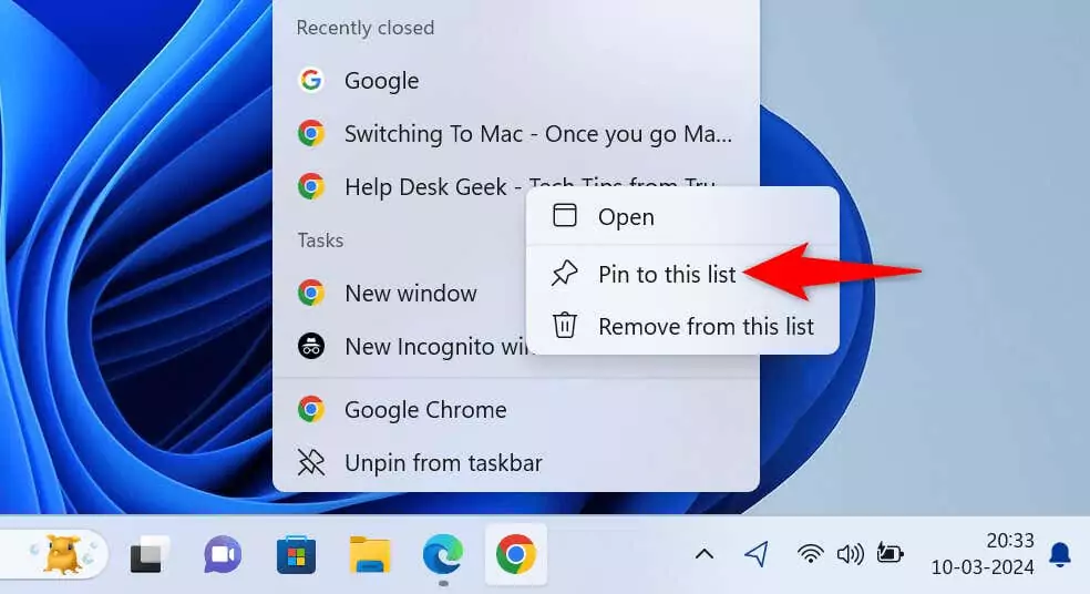 cách kiểm soát những gì xuất hiện khi nhảy-danh sách-trong-windows-11-4-được nén - Help Desk Geek Cách kiểm soát những gì xuất hiện trên Windows 11 Jump List hình 5