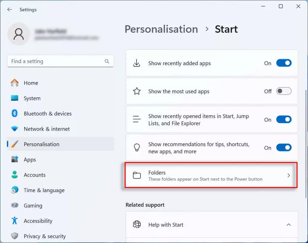 cách thêm-system-folders-to-the-bottom-of-the-windows-11-start-menu-3-nén - Help Desk Geek Chọn thư mục