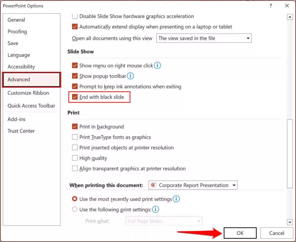 cách hiển thị-đen-trắng-trượt trong powerpoint-12-nén - Help Desk Geek Cách hiển thị Slide đen hoặc trắng trong PowerPoint ảnh 12