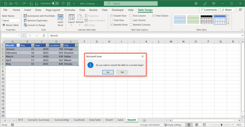 cách xóa hoặc xóa bảng trong microsoft-excel-10 được nén - Help Desk Geek Cách xóa hoặc xóa bảng trong Microsoft Excel hình 10