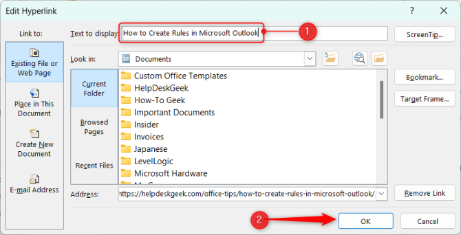 cách đổi tên-a-hyperlink-in-microsoft-outlook-2-nén - Help Desk Geek Cách đổi tên siêu liên kết trong Microsoft Outlook hình 2