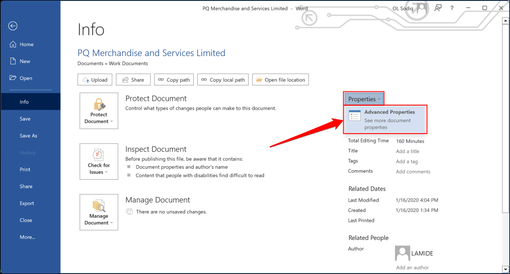 cách xem khi-a-microsoft-word-document-được tạo-hoặc-sửa-trong-windows-5-được nén - Help Desk Geek Cách xem khi nào tài liệu Microsoft Word được tạo hoặc sửa đổi trong Windows image 5