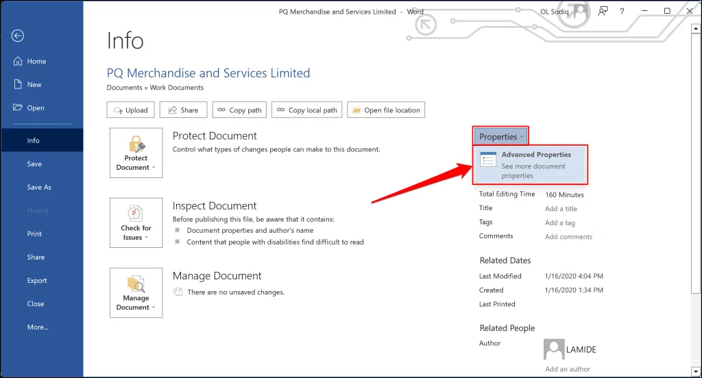 cách xem khi-a-microsoft-word-document-được tạo-hoặc-sửa-trong-windows-5-được nén - Help Desk Geek Cách xem khi nào tài liệu Microsoft Word được tạo hoặc sửa đổi trong Windows image 5