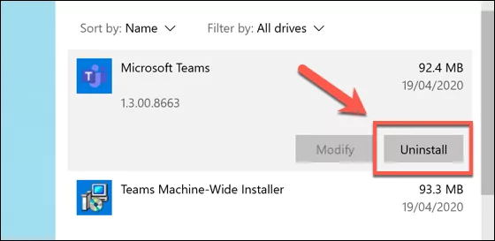 Nhóm gỡ cài đặt Windows - Bộ phận trợ giúp Geek Cách gỡ cài đặt Microsoft Teams khi liên tục cài đặt lại Hình 5