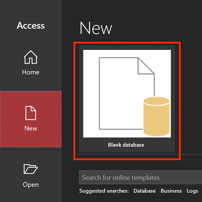 cơ sở dữ liệu trống - Help Desk Geek Cách xây dựng cơ sở dữ liệu với Microsoft Access hình 2