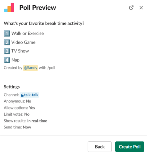 cách tạo và sử dụng polls-in-slack-8-nén - Mẹo kỹ thuật trực tuyến Tạo một cuộc thăm dò ý kiến của Slack với hình ảnh cuộc thăm dò ý kiến đơn giản 8