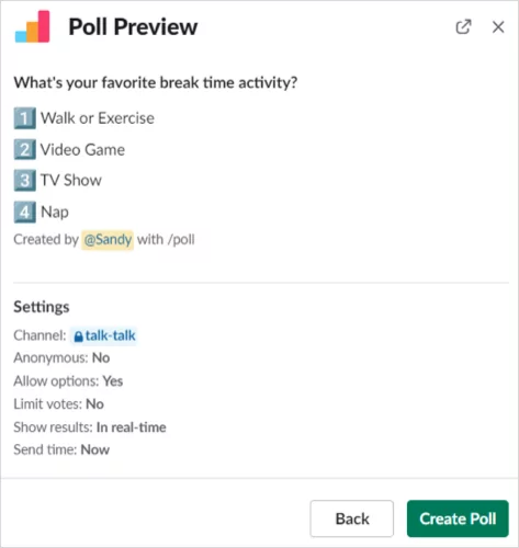cách tạo và sử dụng polls-in-slack-8-nén - Mẹo kỹ thuật trực tuyến Tạo một cuộc thăm dò ý kiến của Slack với hình ảnh cuộc thăm dò ý kiến đơn giản 8