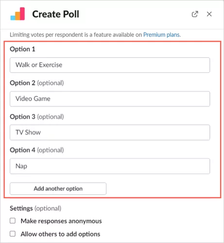 cách tạo và sử dụng polls-in-slack-5-nén - Mẹo công nghệ trực tuyến Tạo một cuộc thăm dò ý kiến của Slack với hình ảnh cuộc thăm dò ý kiến đơn giản 5