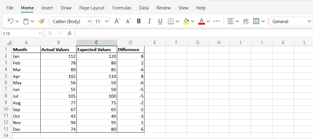 cách tính-trung bình-bình phương-lỗi-mse-in-microsoft-excel-5-nén - Help Desk Geek Cách tính sai số bình phương trung bình (MSE) trong Microsoft Excel hình 5